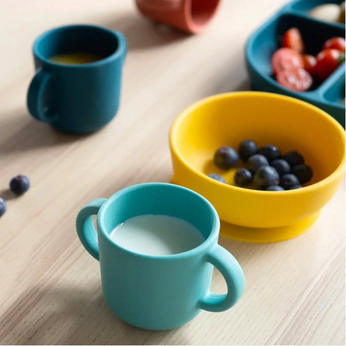 2 tasses à anses en silicone Ekobo Blue Abyss / Lagoon