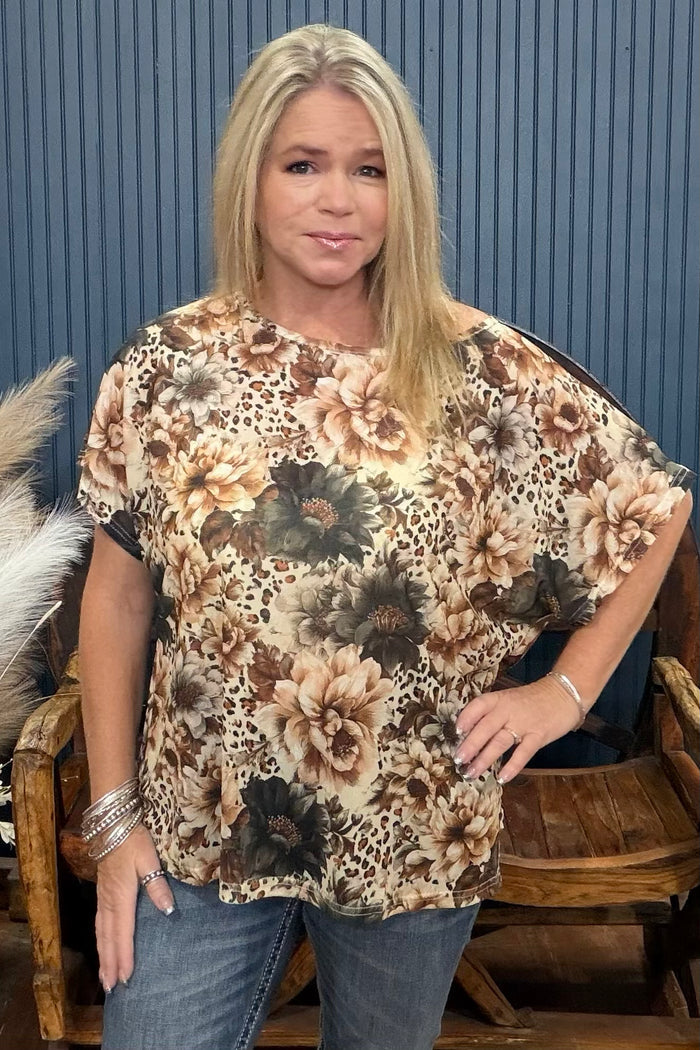 Bloom In Leopard Mesh Top-Mesh Top-Sterling Kreek-Gallop 'n Glitz- Women's Western Wear Boutique, Located in Grants Pass, Oregon