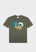 Alchemist Floral Skull T-shirt Defender Green