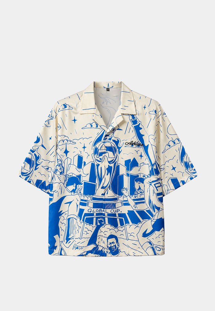 Ashluxe Celebration Bowling Shirt White