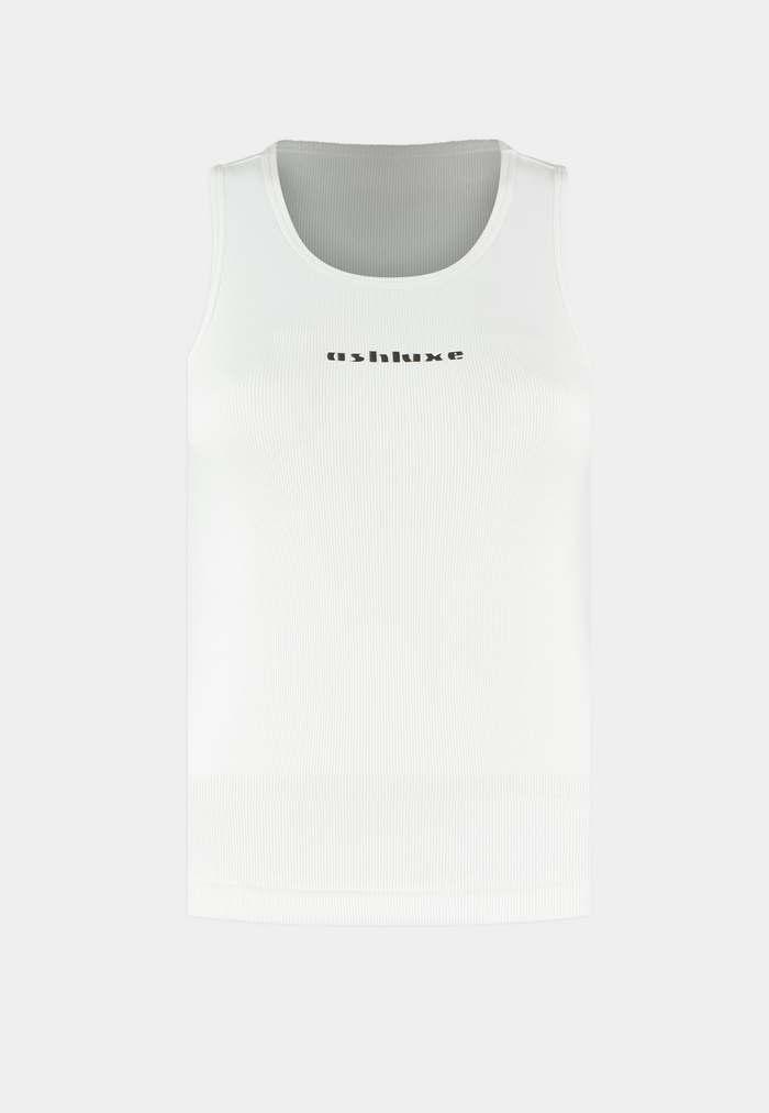 Ashluxe Logo Tank Top - White