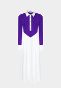 Ashluxe Maxi Long Dress Purple/White