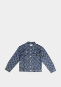 Ashluxe Monogram Denim Jacket Blue