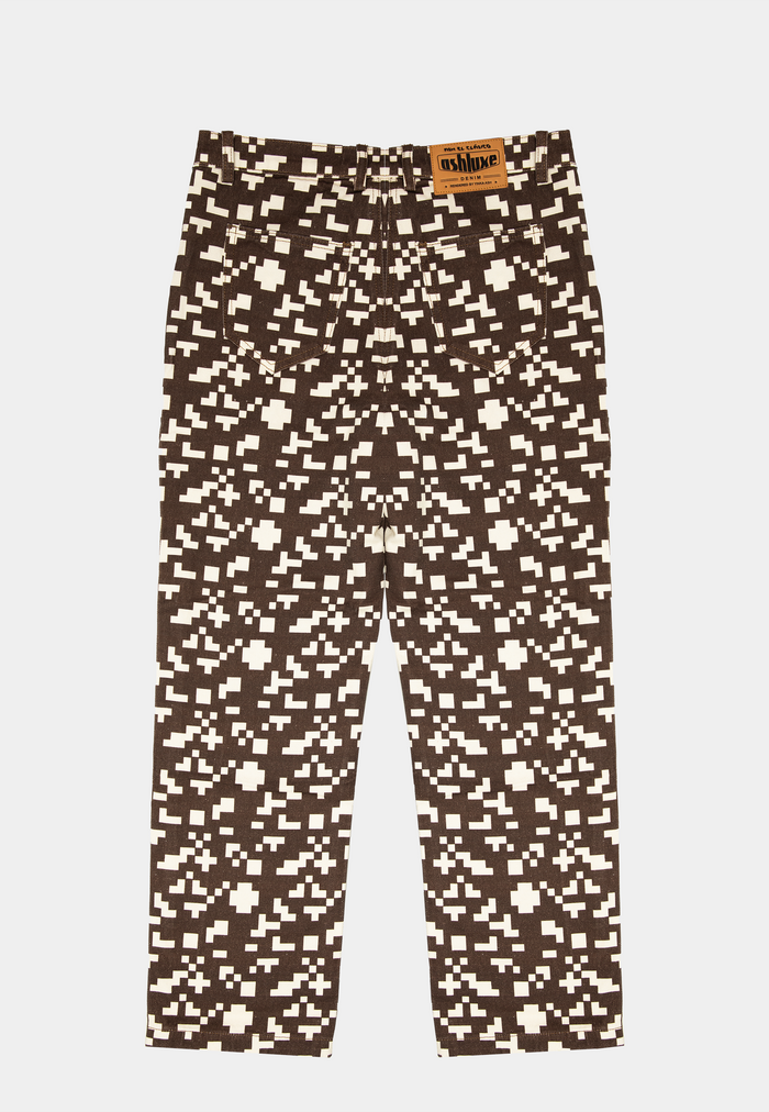 Ashluxe Pixel Denim Pant Brown
