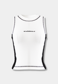 Ashluxe Threaded  Tank Top White Black