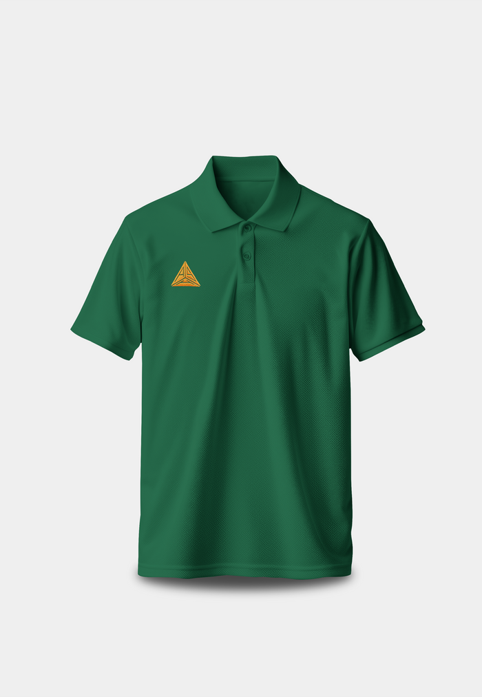 Ashluxe Triangle Logo Lightweight Polo Green