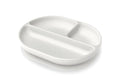 Assiette à compartiments en silicone avec socle ventouse Biobu coloris Cloud