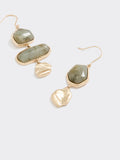 Asymmetrical Stone Pendant Earrings