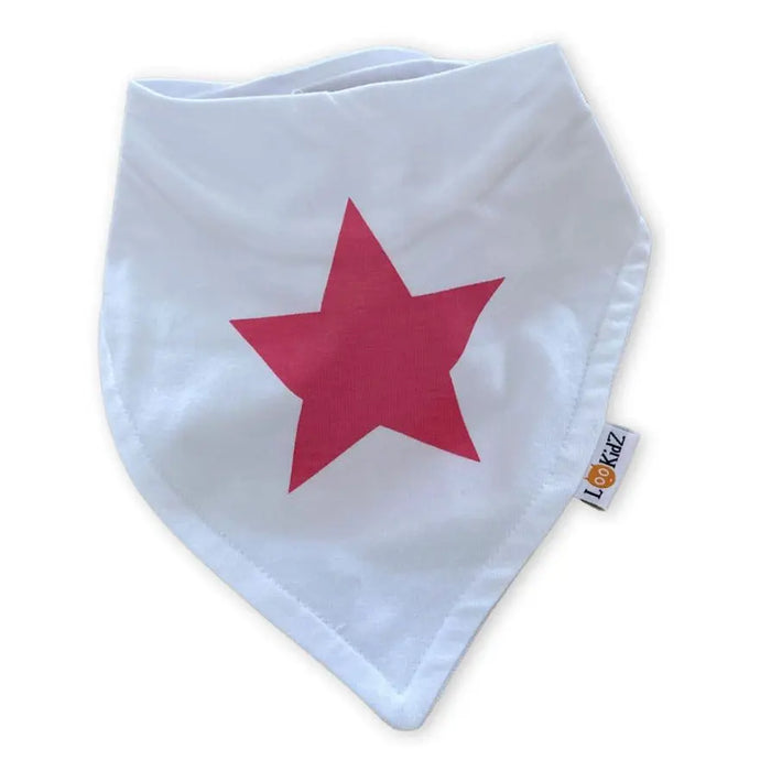 Bavoir bandana Lookidz Spécial ETE Etoile framboise