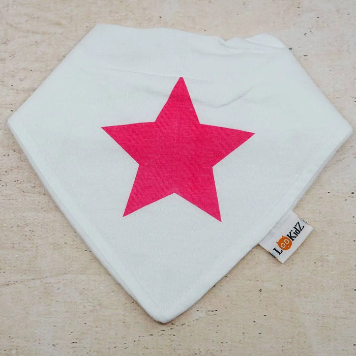 Bavoir bandana Lookidz Etoile rose