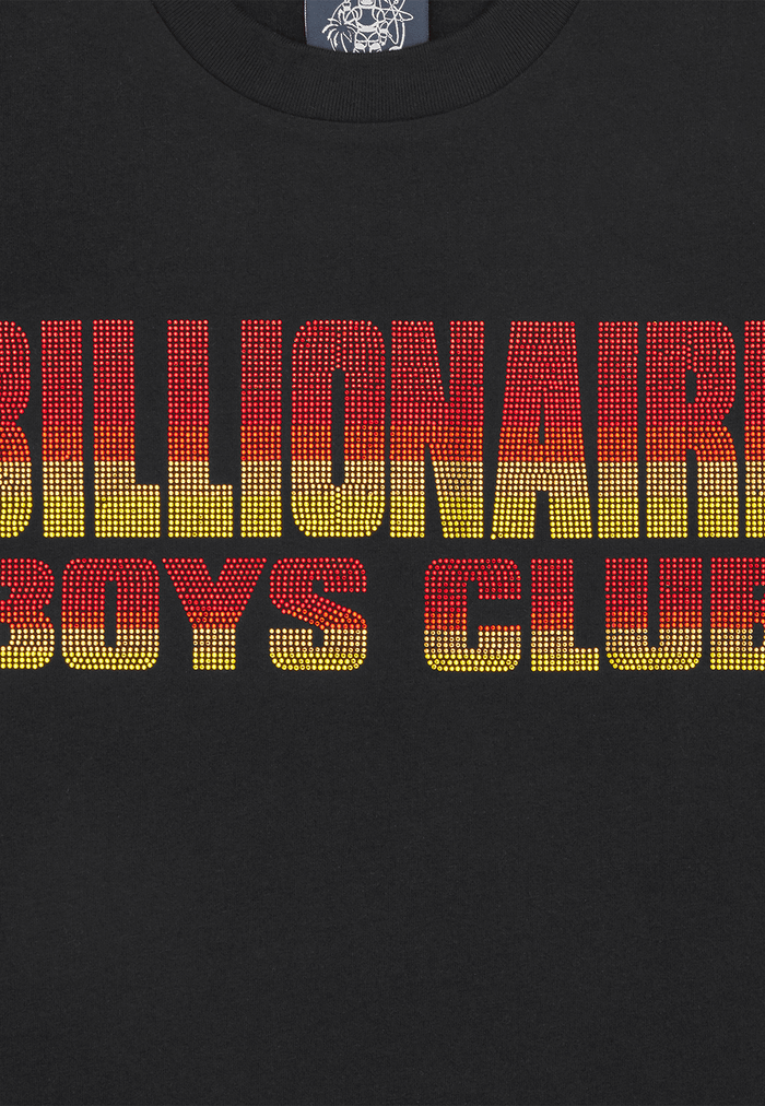 BBC Straight Logo Gradient Diamonte T-Shirt Black