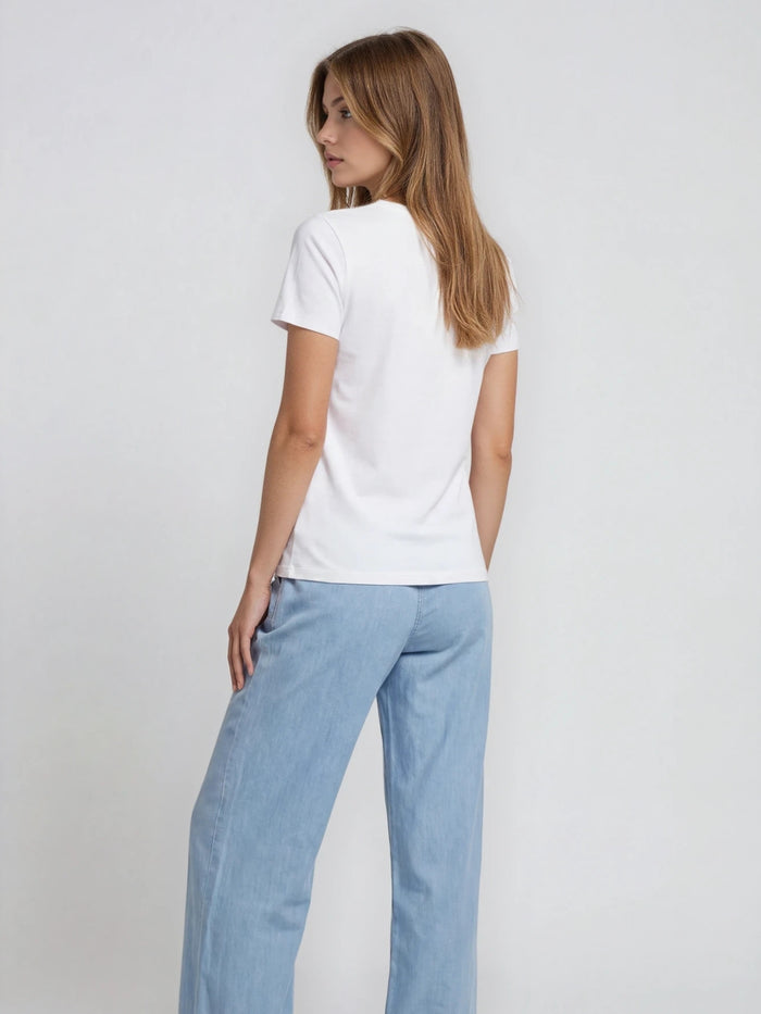 Bogilvy-Perla-Hellblaue Light Denim Stoffhose
