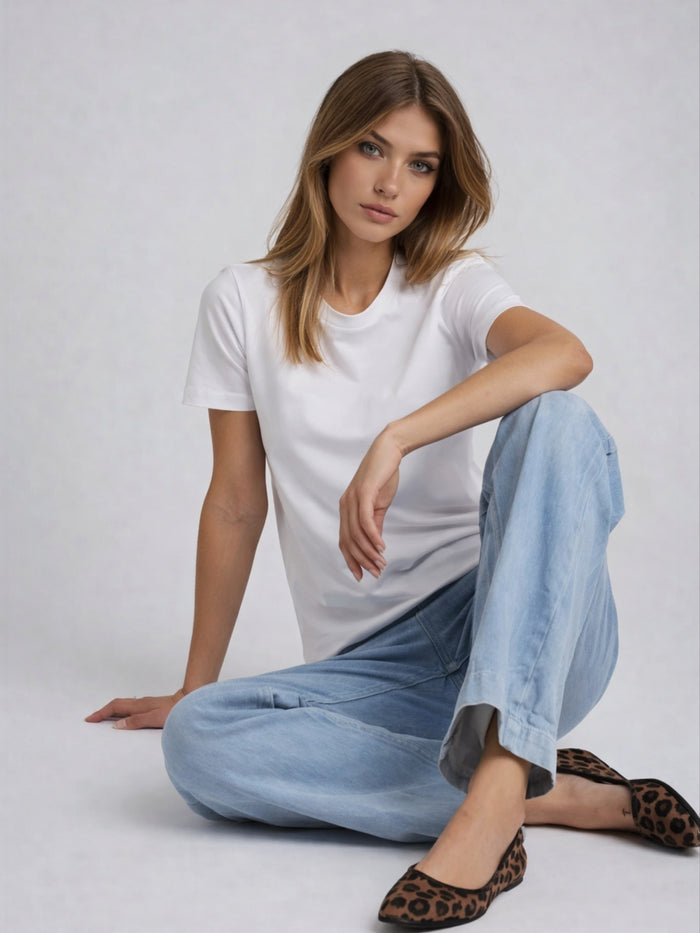 Bogilvy-Perla-Hellblaue Light Denim Stoffhose