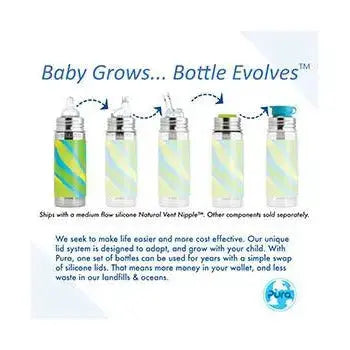 Biberon Inox 150ml Pura - Poudre - Lilinappy