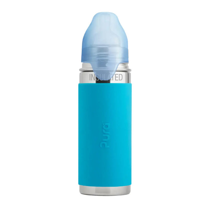 Biberon Inox Isotherme 260ml Pura Turquoise - Lilinappy