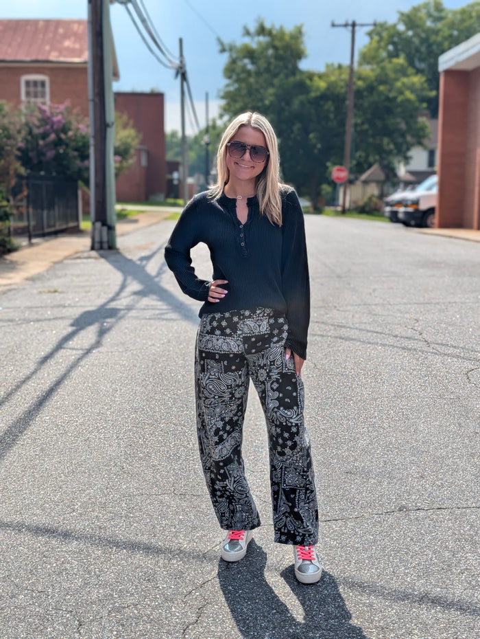 Black Bandana Pants