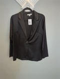 Black Satin Blazer