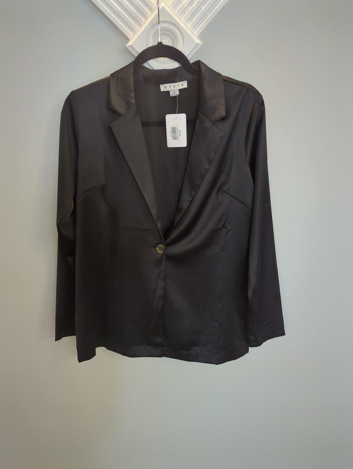 Black Satin Blazer