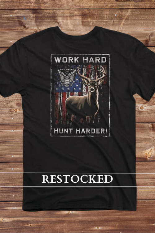 Blue Collar Deer Tee-Men's Graphic Tee-Buck Wear-Gallop 'n Glitz- Women's Western Wear Boutique, Located in Grants Pass, Oregon