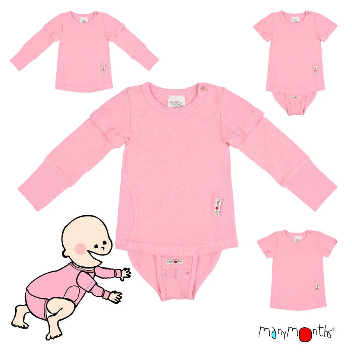 Body 4 en 1 en chanvre et coton bio Manymonths - Banana Palm - Lilinappy