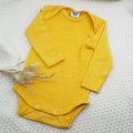 Body à ML en laine, soie et coton bio Cosilana jaune