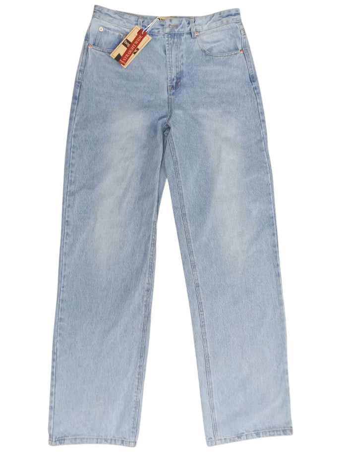 BOGILVY - AVA Straight Wide Leg High Waist Light Blue Wash