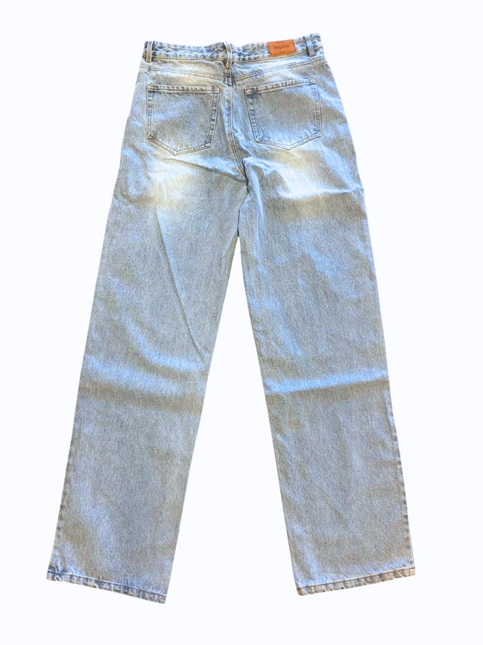 BOGILVY - AVA Straight Wide Leg High Waist Light Blue Wash
