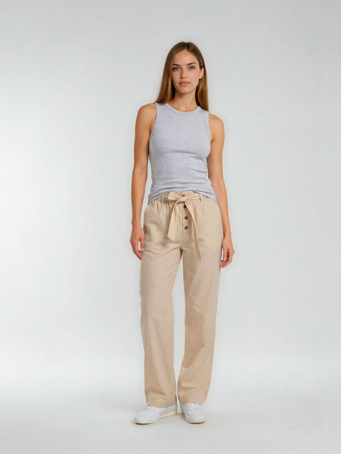 Bogilvy - CICI, Palazzo, Sommerhose, High-Waist, Sand