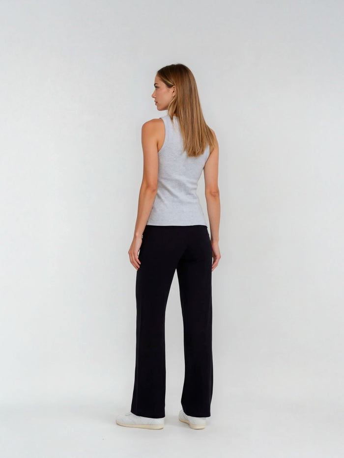 BOGILVY - EMMA, Wide Leg, Sweatpants, High-Waist, Black