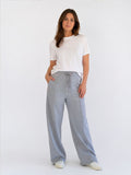 BOGILVY - EMMA, Wide Leg, Sweatpants, High-Waist, Grey