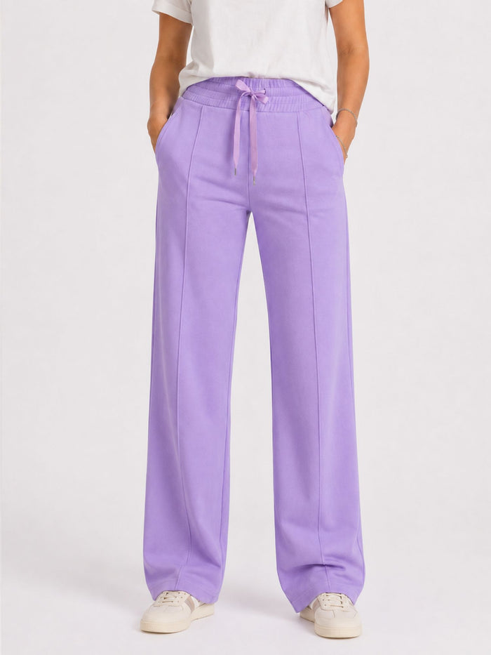 BOGILVY - EMMA, Wide Leg, Sweatpants, High-Waist, Light Purple