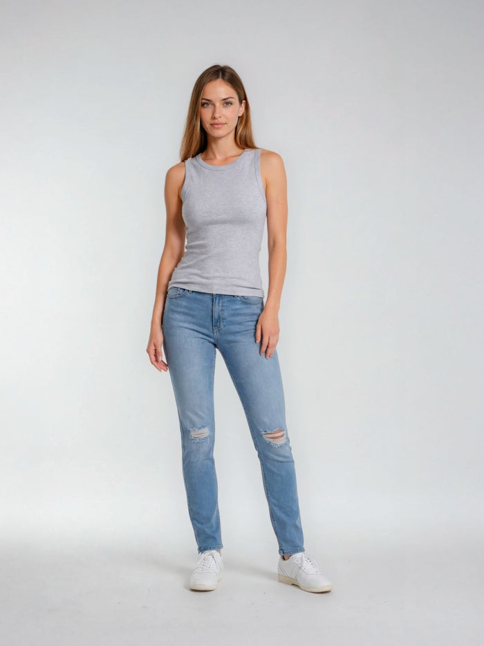 BOGILVY - FANCY, Slim Fit, Mid-Waist, Light Blue Used