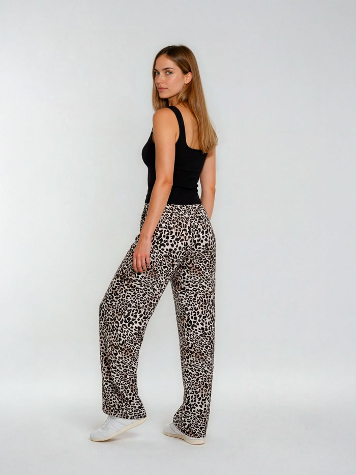 Bogilvy - LYLA, Wide Leg, Sommerhose, Mid-Waist, Leo