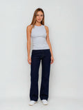 BOGILVY - PAULA, Straight Fit, High Waist, Deep Blue