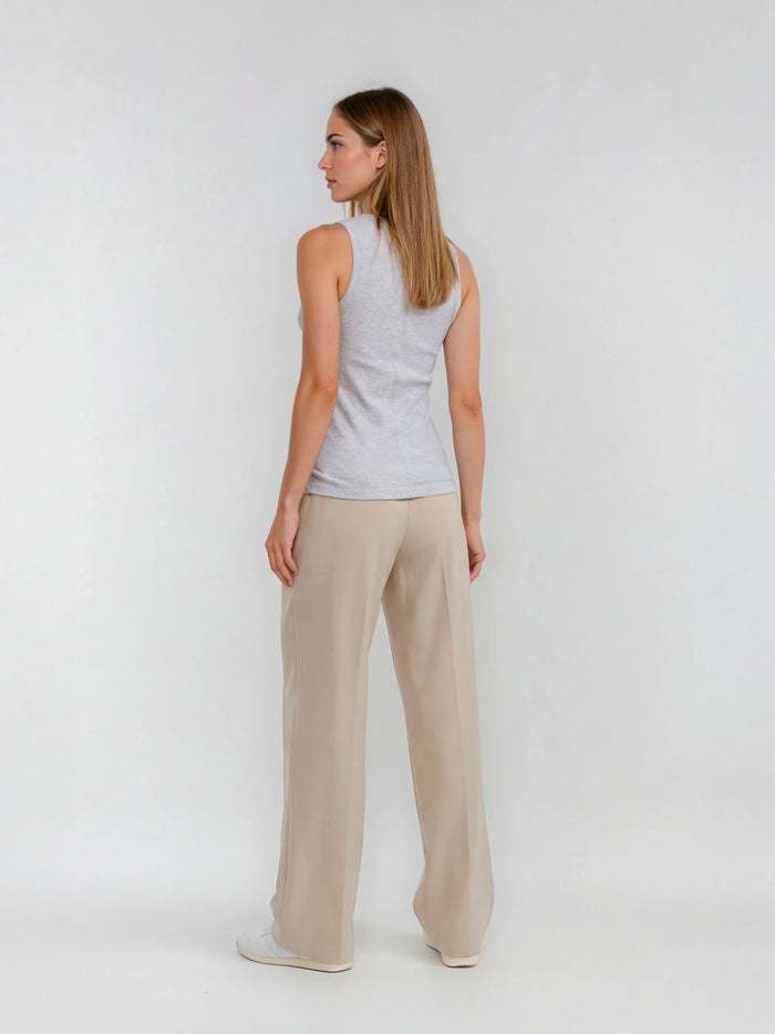 Bogilvy - PORTA, Wide-Leg, High-Waist, Beige