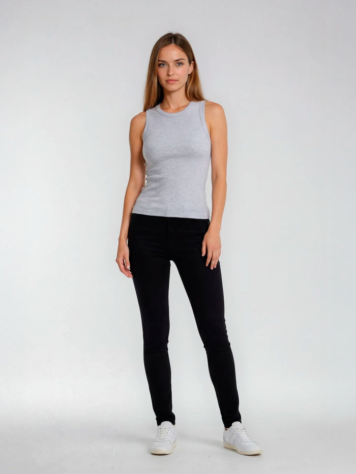 BOGILVY - SPIKE, Slim Fit, Mid-Waist, Black