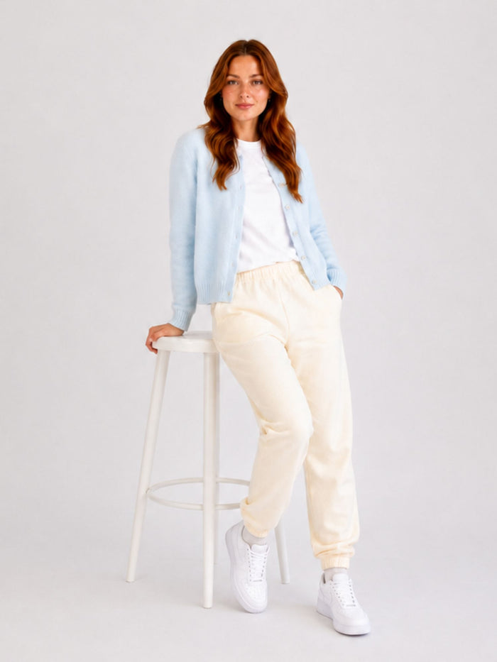 BOGILVY - STELLA, Straight Fit, Sweatpants, Mid Rise, VANILLE ICE