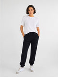 BOGILVY - STELLA, Straight Fit, Sweatpants mit Bündchen, High Waist, Black