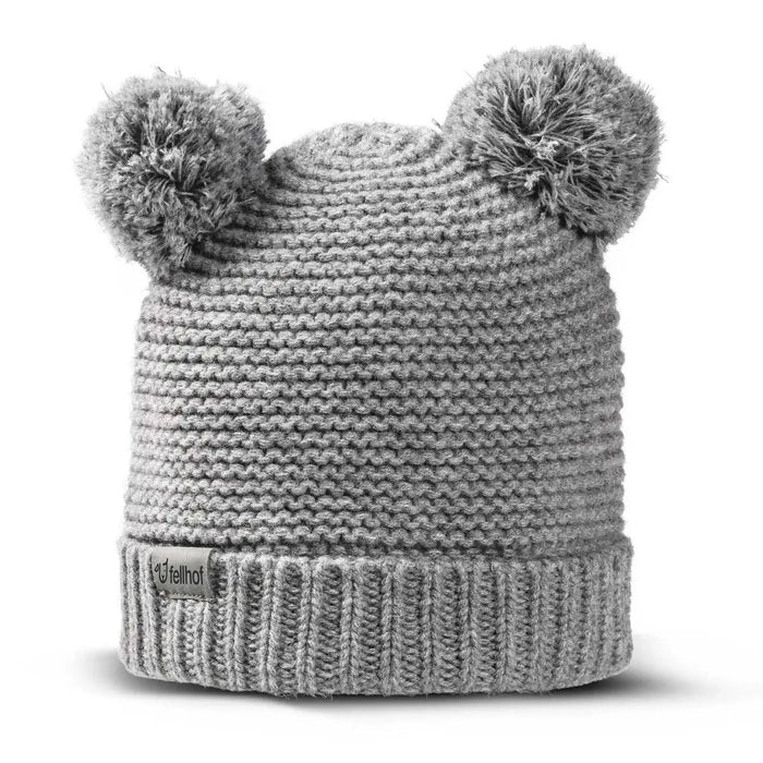 Bonnet bébé en laine et polaire NIKI Fellhof 6-12/18 mois - Gris - Lilinappy