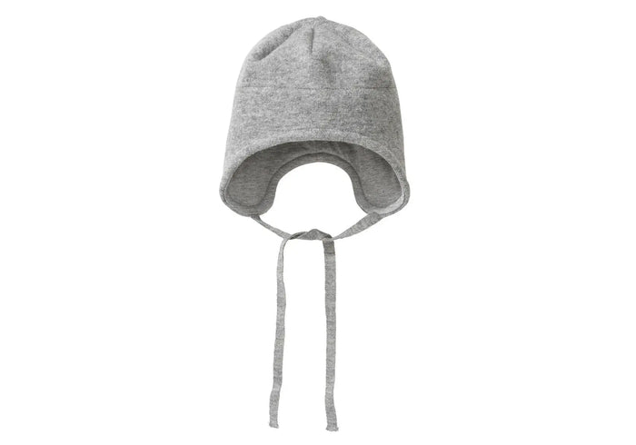 Bonnet pour bébé en laine bouillie Disana - Gris - Lilinappy