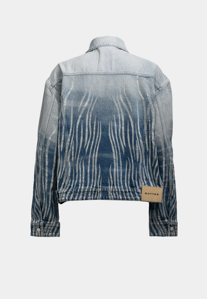 Botter Upside Down Denim Jacket Wash 1 Distressed Gradient