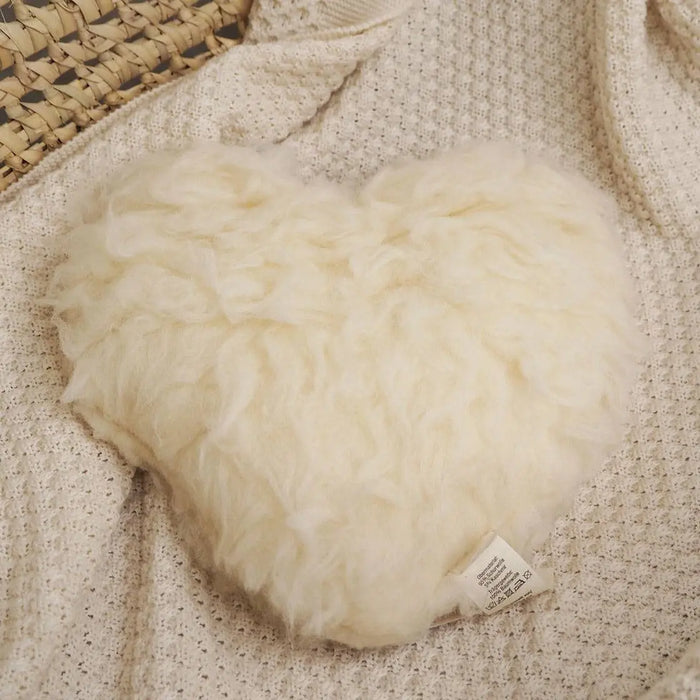 Bouillotte coeur en laine et noyaux de cerise Saling - Lilinappy