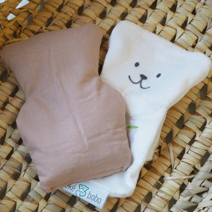 Bouillotte ourson thérapeutique Béké-Bobo Naturel Lama - Lilinappy