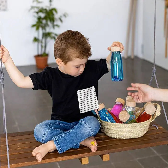 Bouteille sensorielle Petit Boum - Bleu - Lilinappy