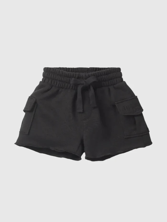 Boys Black cargo shorts