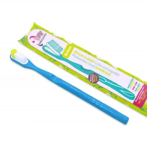 Brosse à dents écologique rechargeable Lamazuna Bleu-Medium