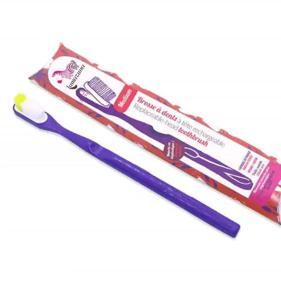 Brosse à dents écologique rechargeable Lamazuna Violet-Medium