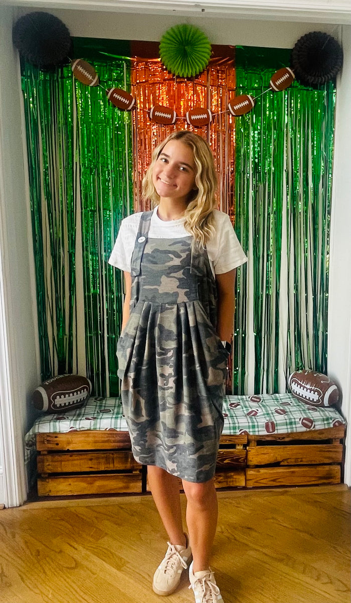 Camo Skirt Overall