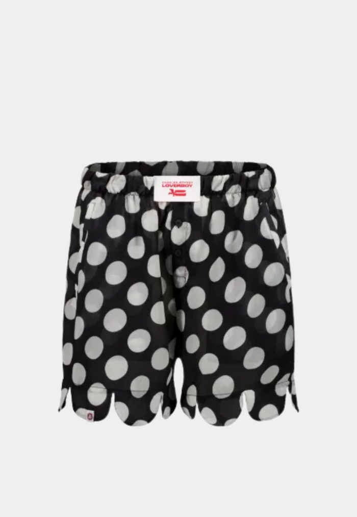 Charles Jeffrey Loverboy Scalloped Boxer Shorts Black