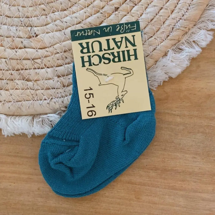 Chaussettes fines en laine et coton Hirsch Natur - Kids